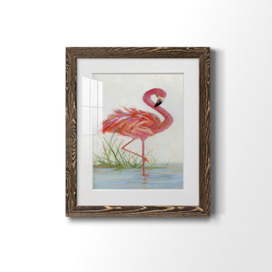 Flamingo I - Barnwood Framed Art Print