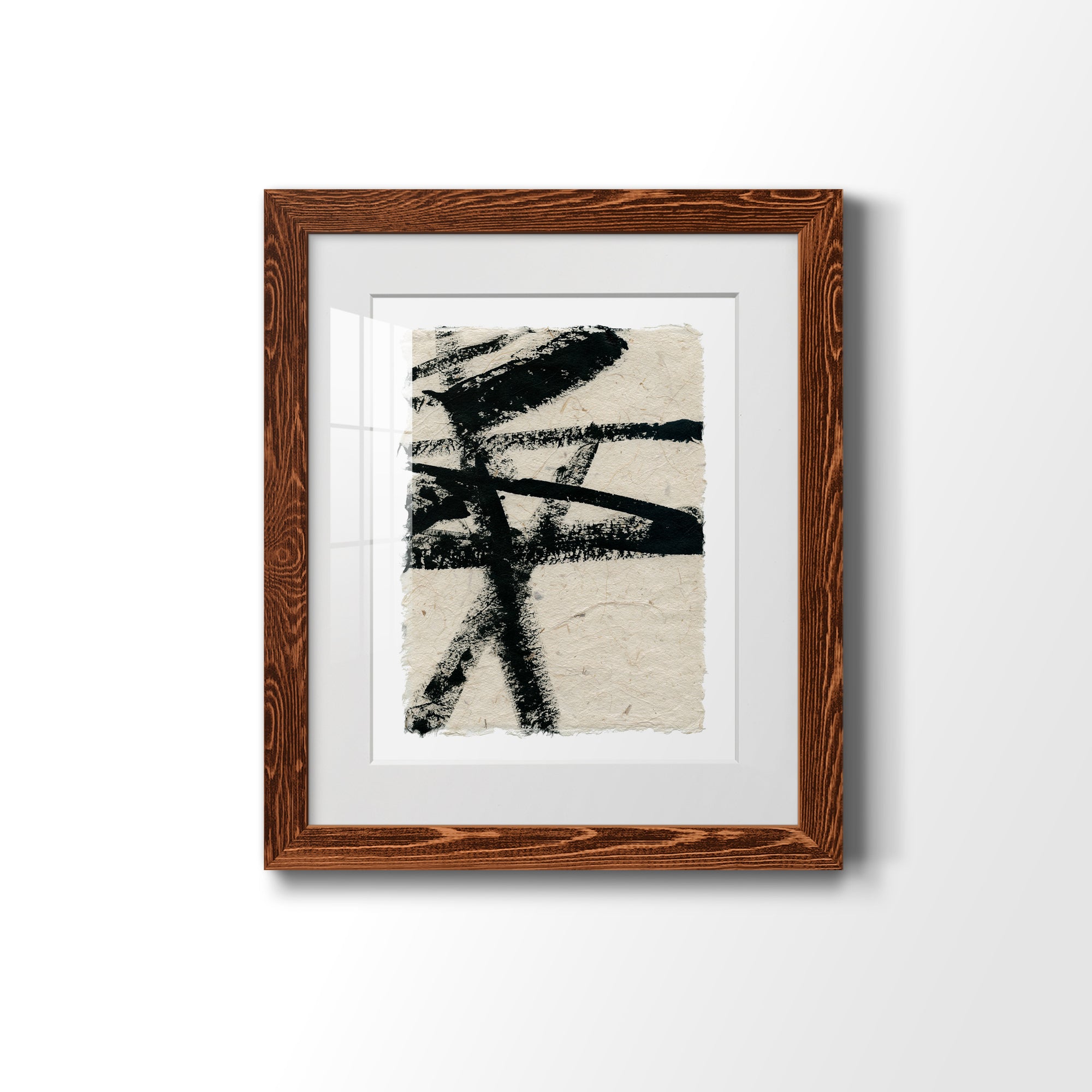 Lines Crossed III - Premium Framed Print - Distressed Barnwood Frame - Ready to Hang
