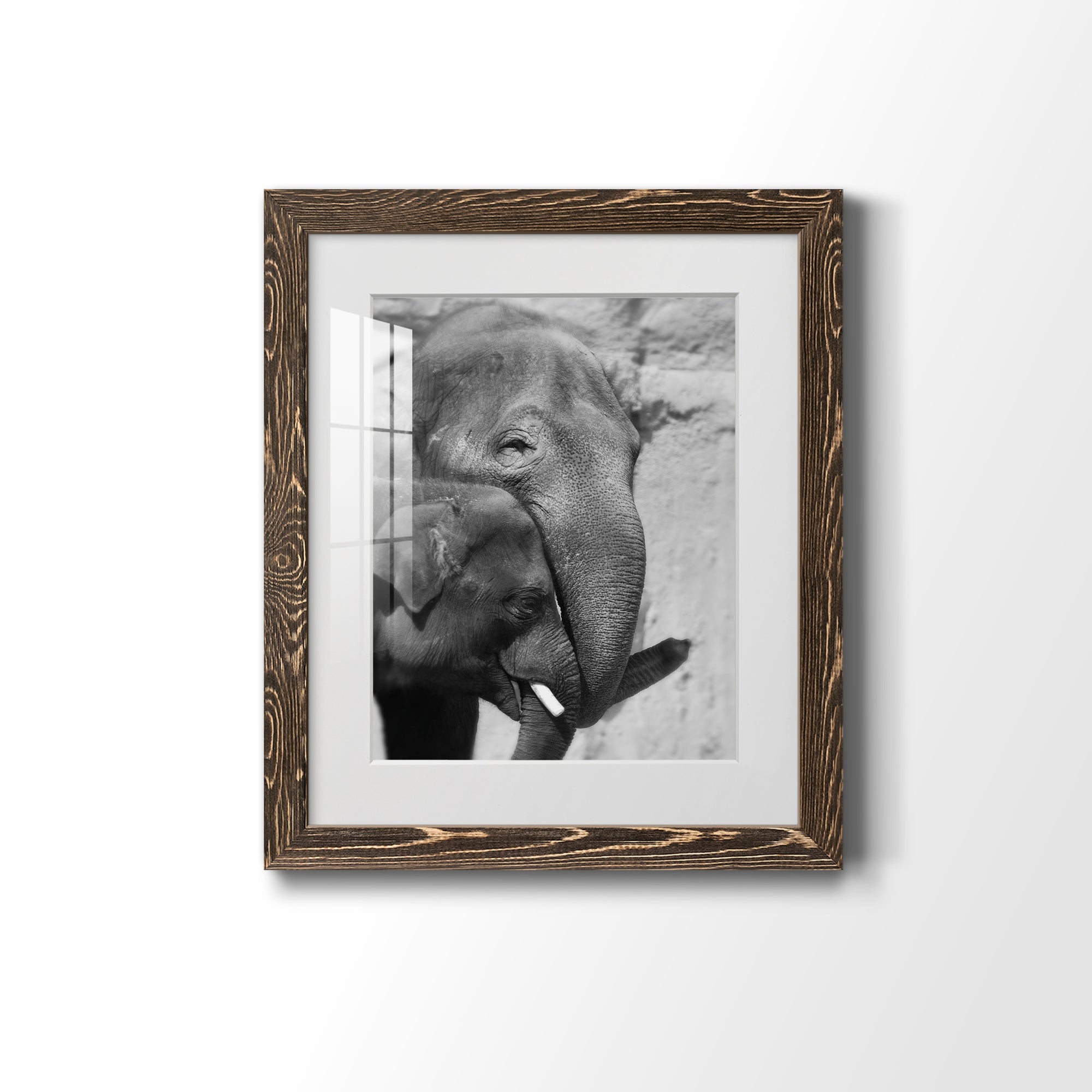 Tender Moment - Barnwood Framed Art Print