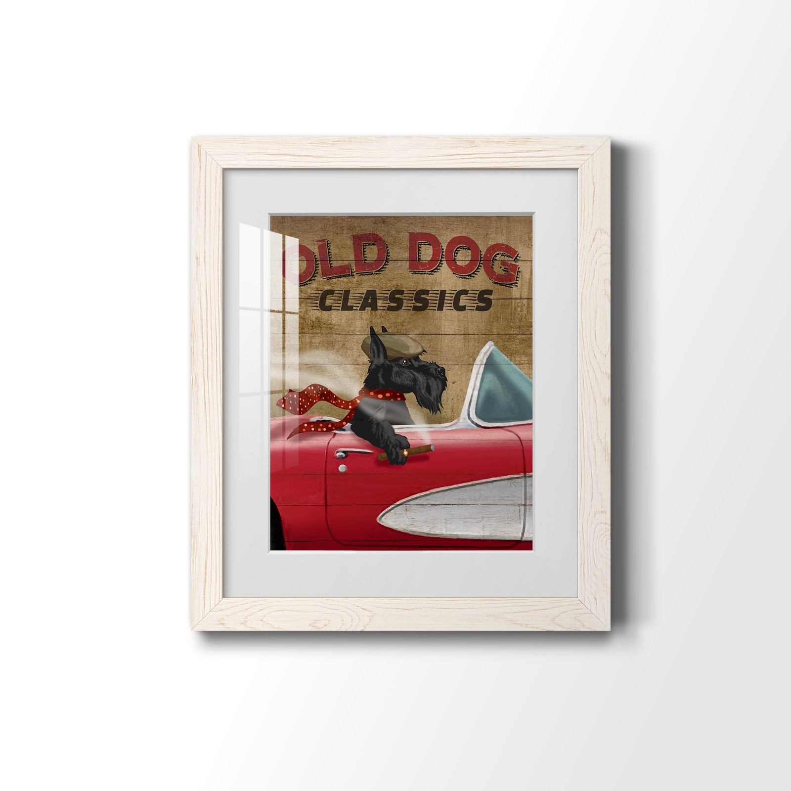 Old Dog Classics - Barnwood Framed Art Print