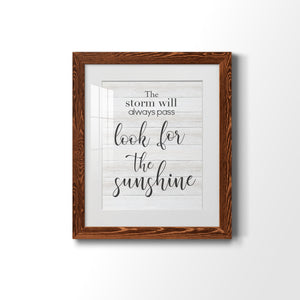 Look for the Sunshine - Premium Framed Print - Distressed Barnwood Frame - Ready to Hang