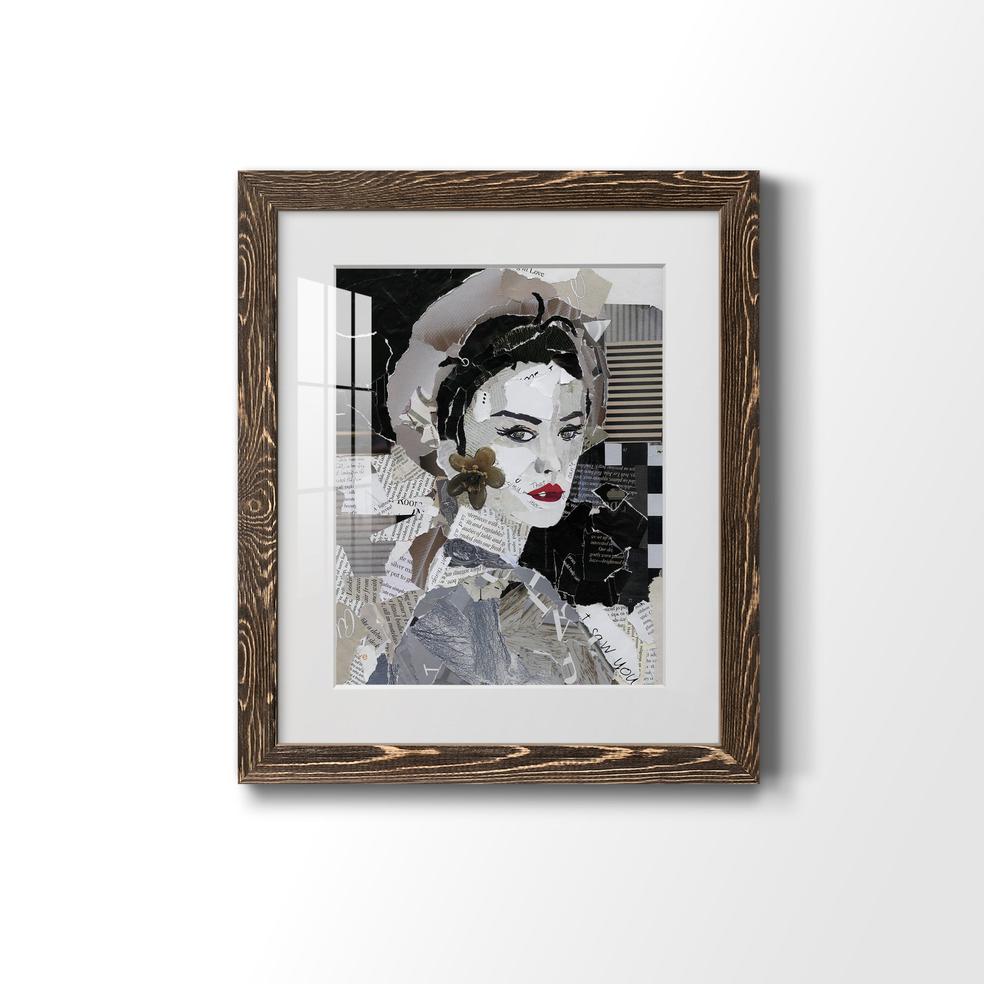Runway Pause - Barnwood Framed Art Print