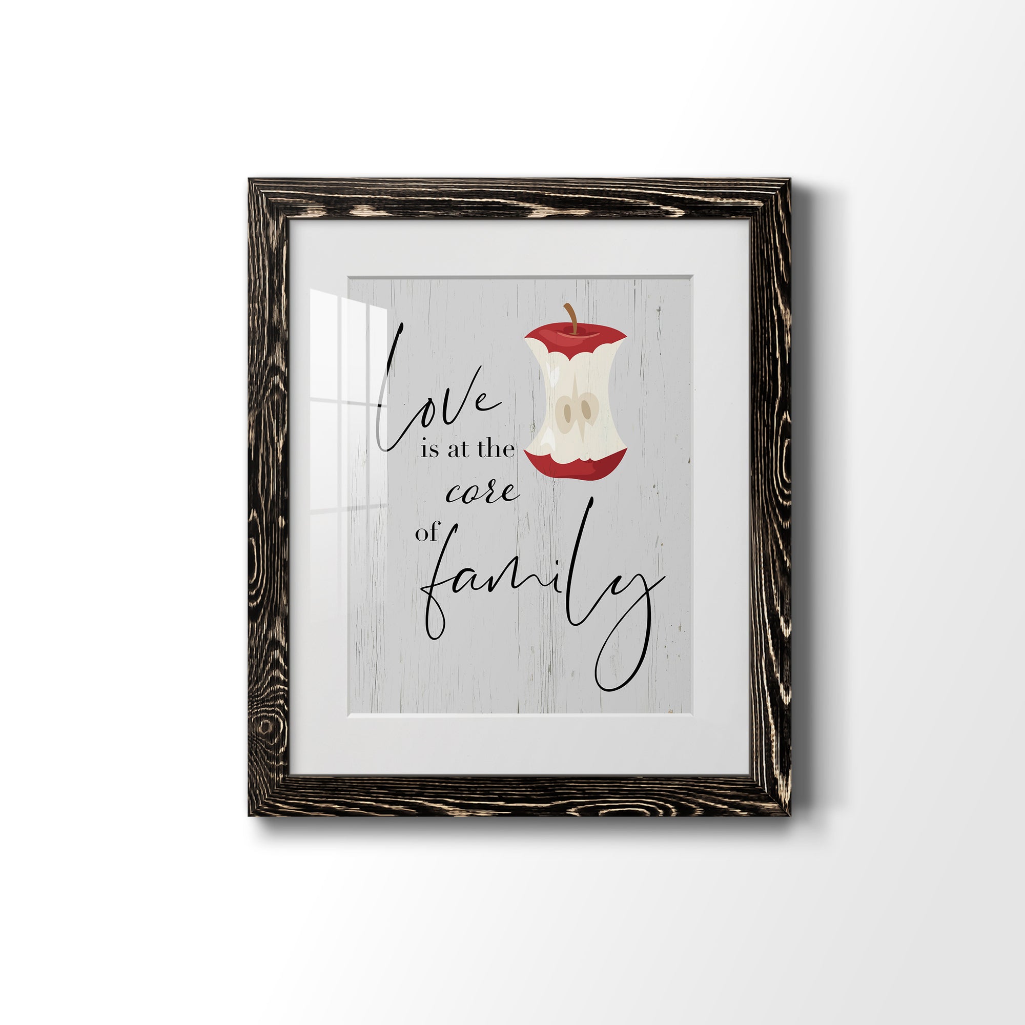 Core of Family - Premium Framed Print - Distressed Barnwood Frame - Ready to Hang