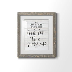 Look for the Sunshine - Premium Framed Print - Distressed Barnwood Frame - Ready to Hang