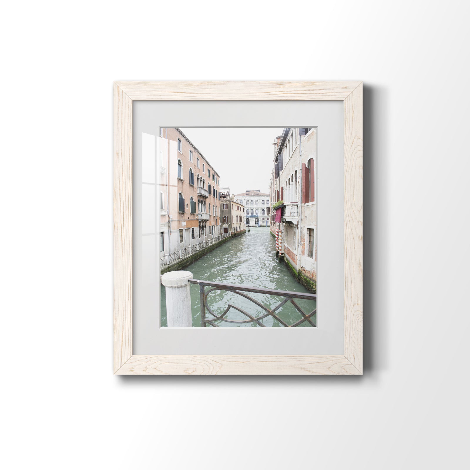 Venice Canal I - Premium Framed Print - Distressed Barnwood Frame - Ready to Hang