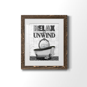 Relax and Unwind - Barnwood Framed Art Print