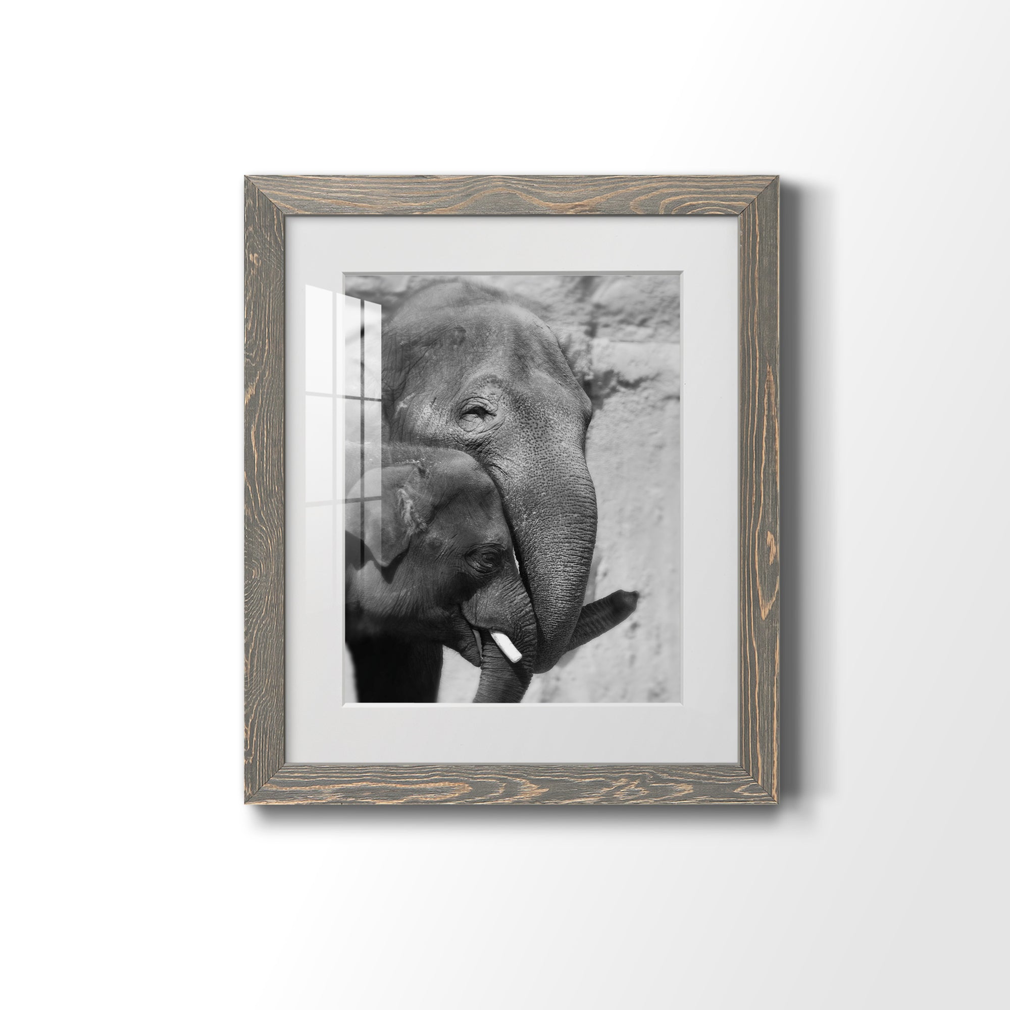 Tender Moment - Barnwood Framed Art Print