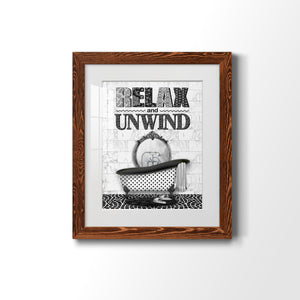 Relax and Unwind - Barnwood Framed Art Print