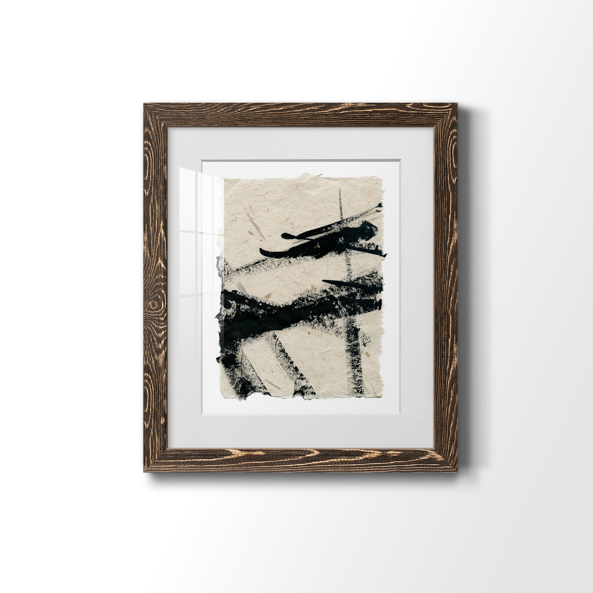 Lines Crossed II - Premium Framed Print - Distressed Barnwood Frame - Ready to Hang