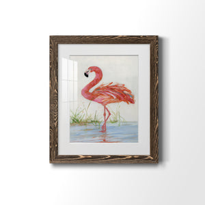 Flamingo II - Barnwood Framed Art Print