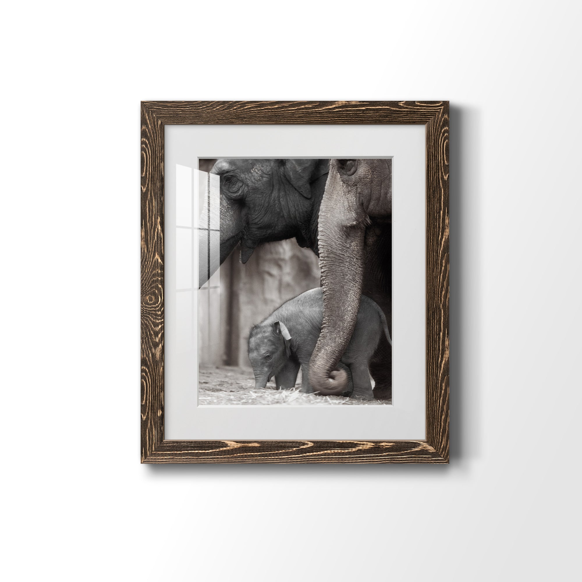 Family Moment - Barnwood Framed Art Print
