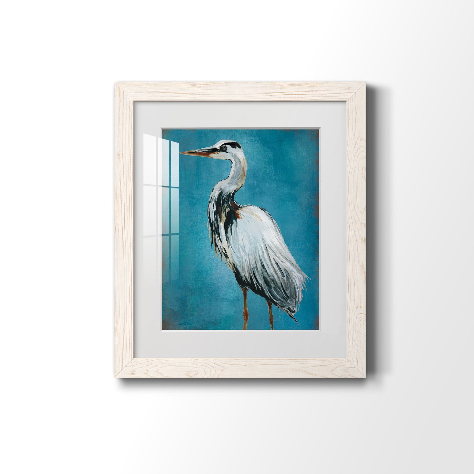 Great Blue Heron II - Barnwood Framed Art Print