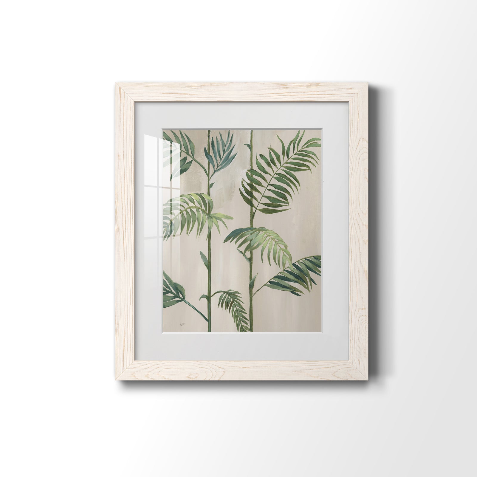 Modern Fronds I - Barnwood Framed Art Print