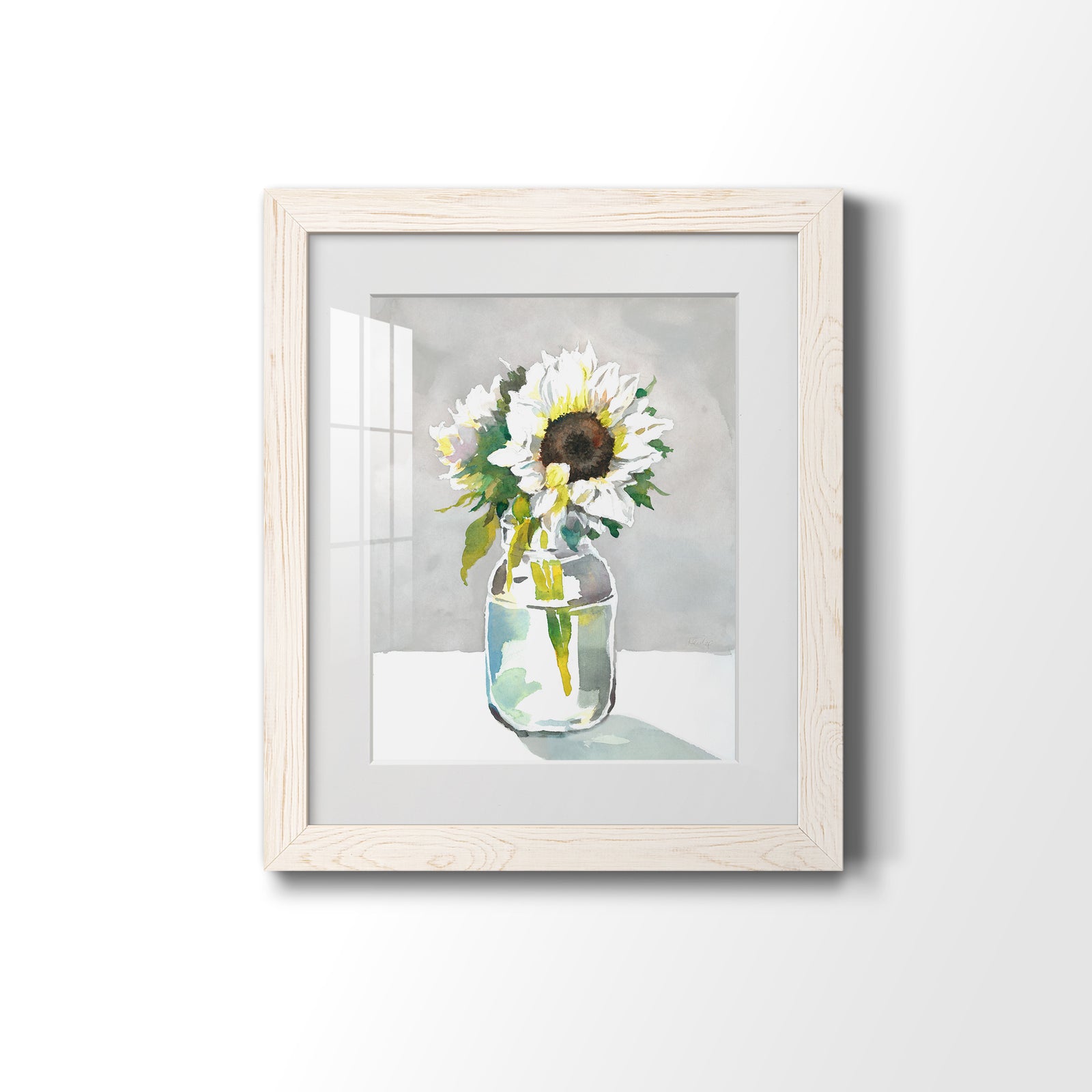 Sunflower I - Barnwood Framed Art Print