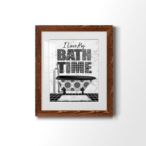 Bath Time - Premium Framed Print - Distressed Barnwood Frame - Ready to Hang