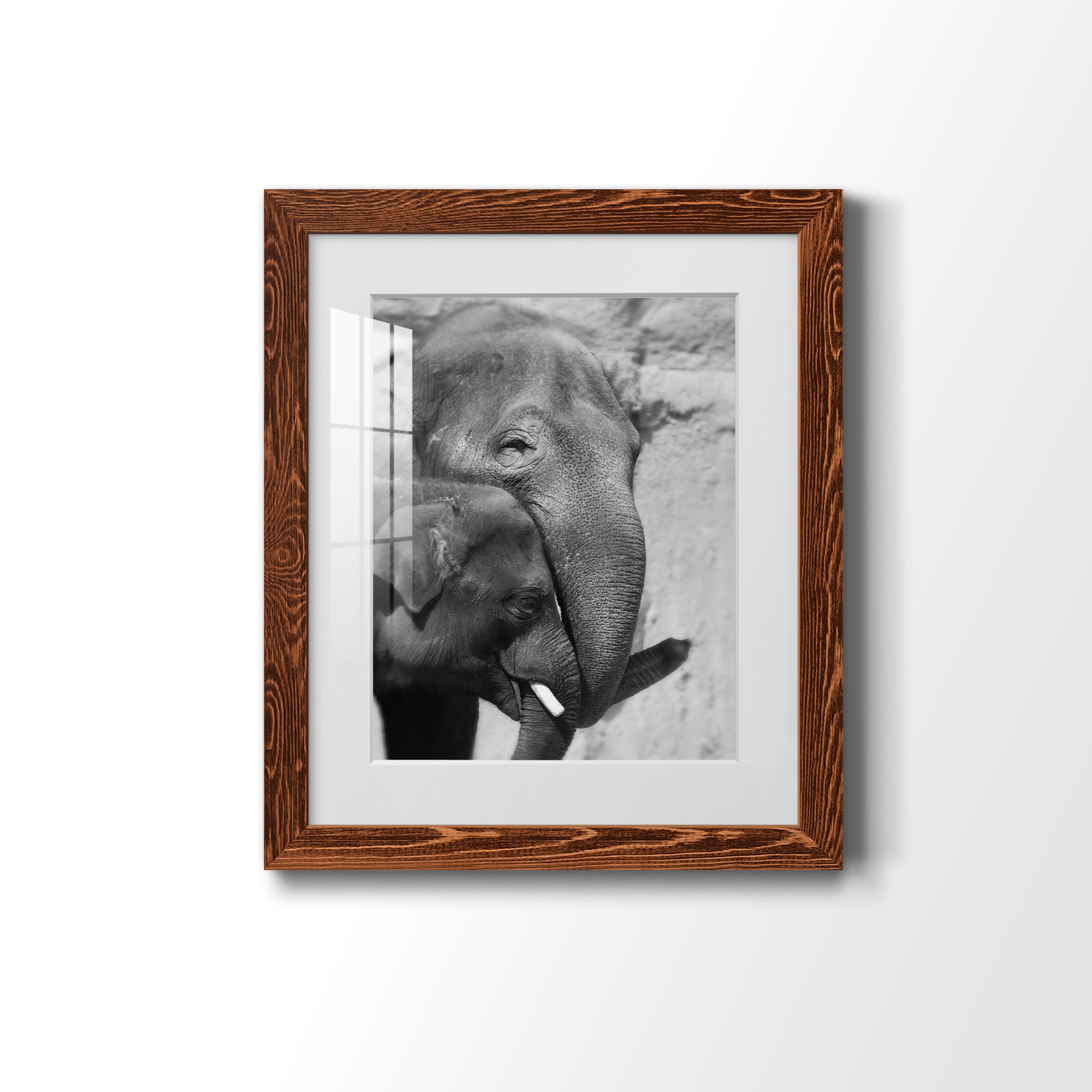 Tender Moment - Barnwood Framed Art Print