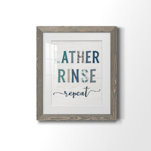 Lather Rinse Repeat - Barnwood Framed Art Print