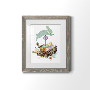 Bunny Hop - Barnwood Framed Art Print