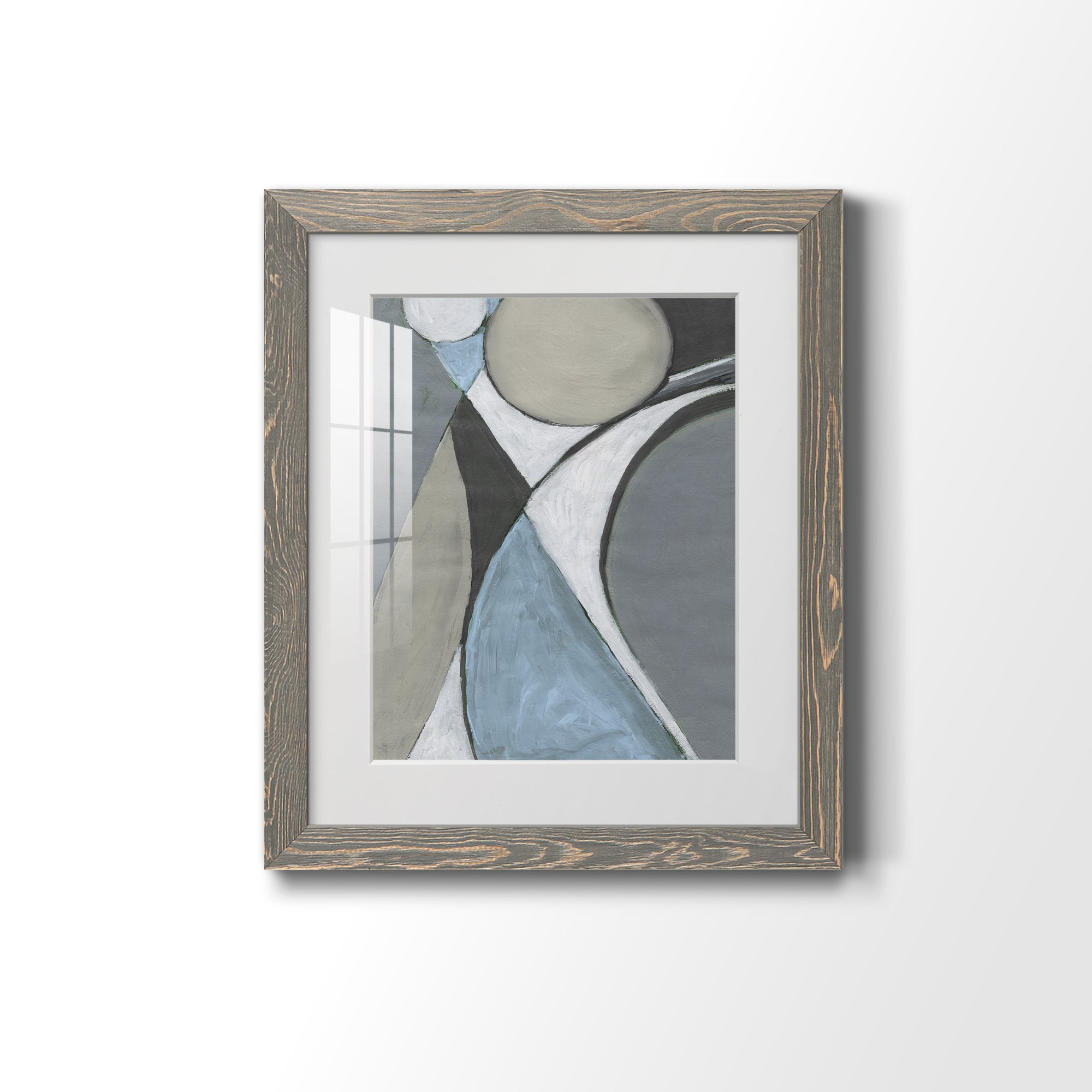 A Soft Jeweled Geometric II - Premium Framed Print - Distressed Barnwood Frame - Ready to Hang