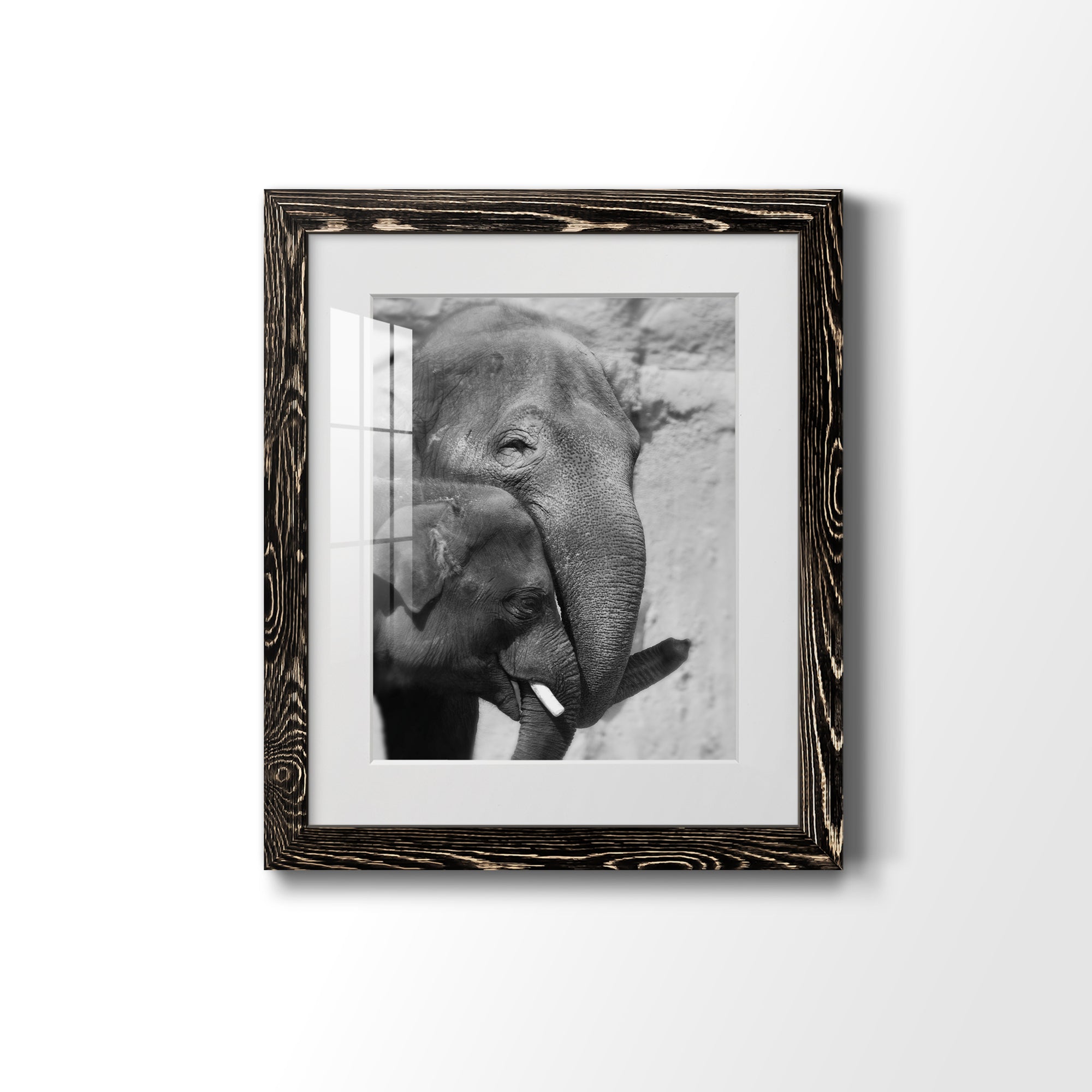 Tender Moment - Barnwood Framed Art Print