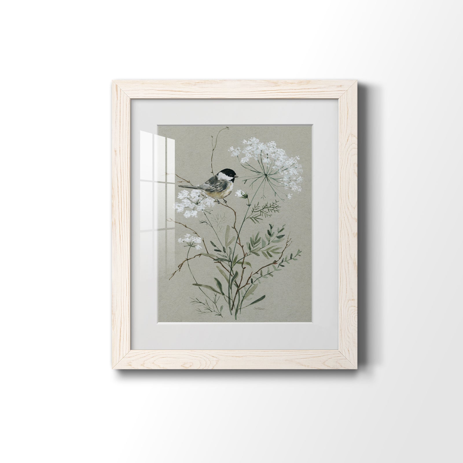 Bouquet of Grace Bird I - Barnwood Framed Art Print