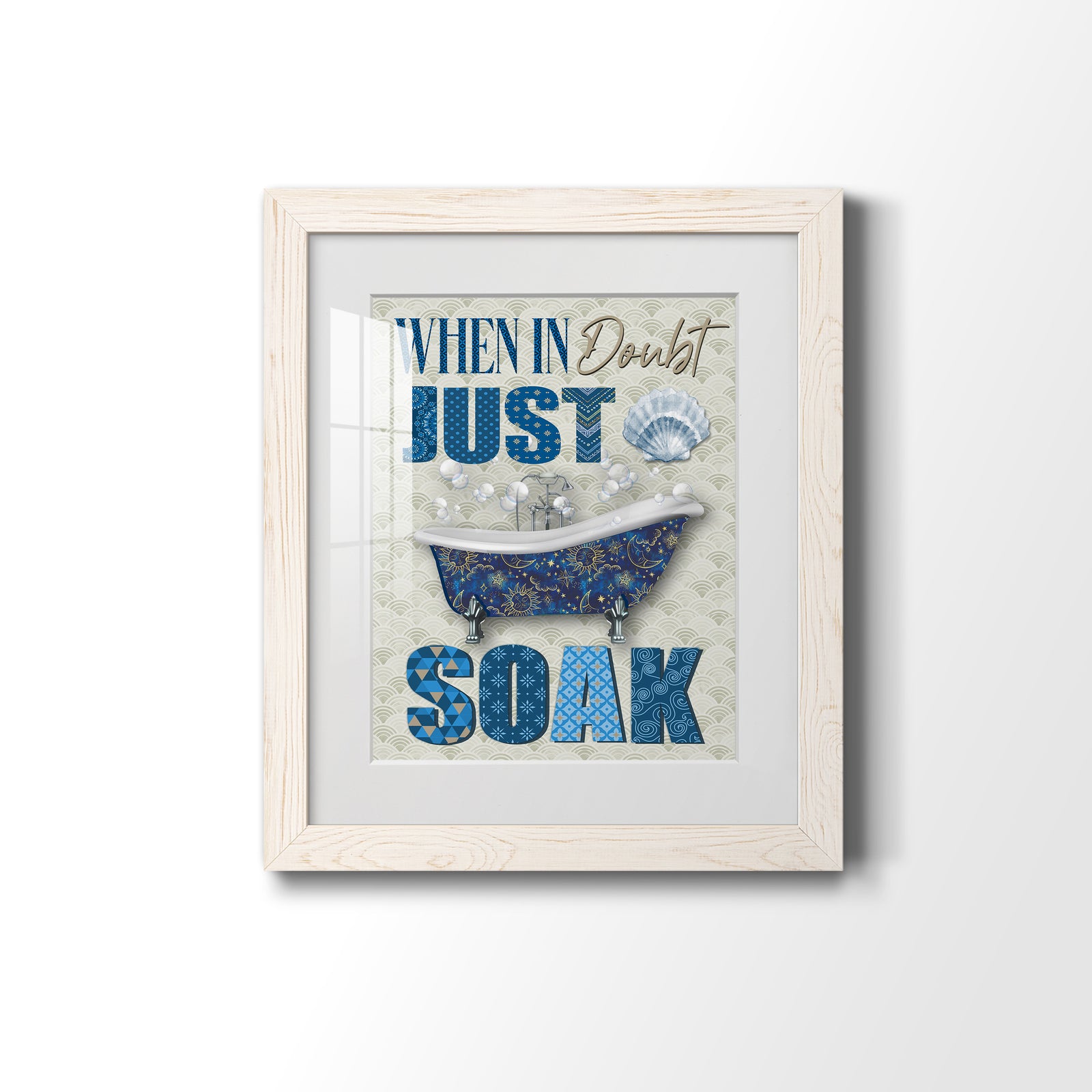 Just Soak - Premium Framed Print - Distressed Barnwood Frame - Ready to Hang