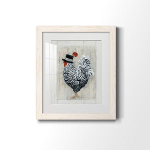 Sunday Best Rooster - Barnwood Framed Art Print