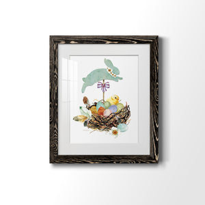 Bunny Hop - Barnwood Framed Art Print