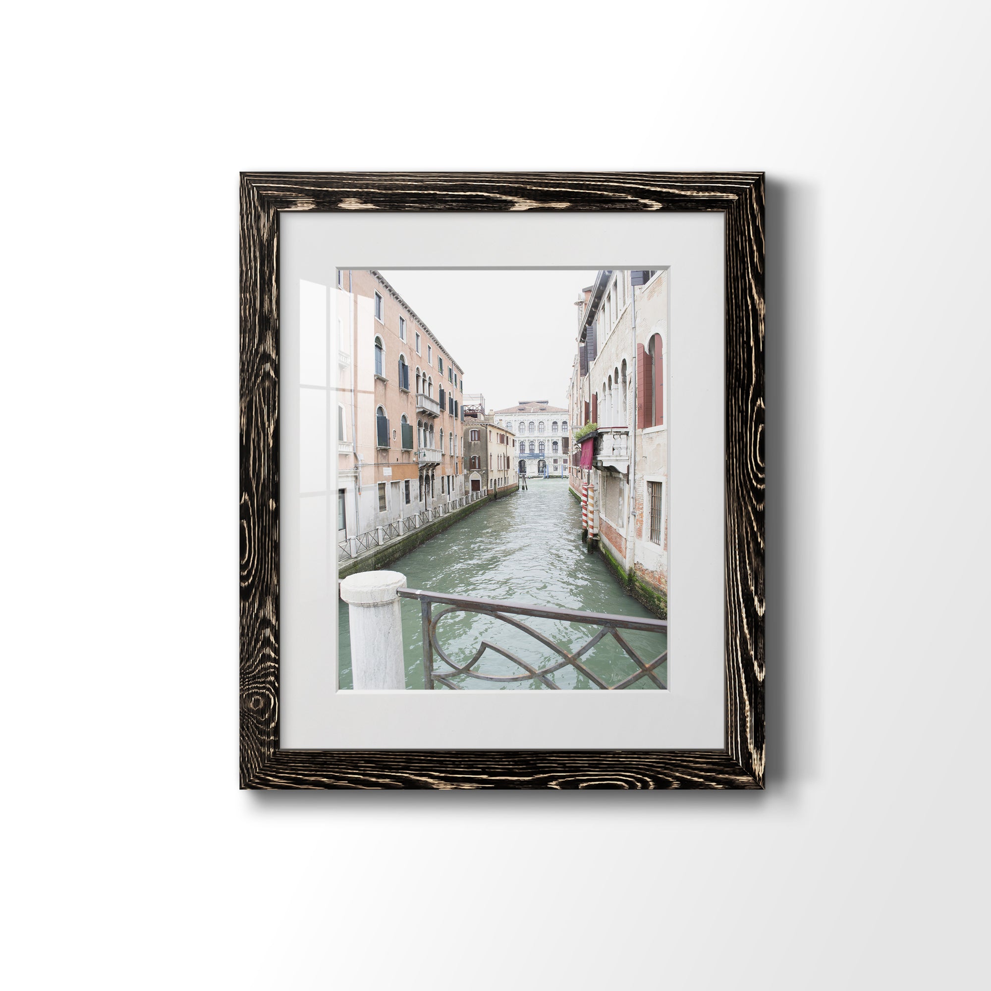 Venice Canal I - Premium Framed Print - Distressed Barnwood Frame - Ready to Hang