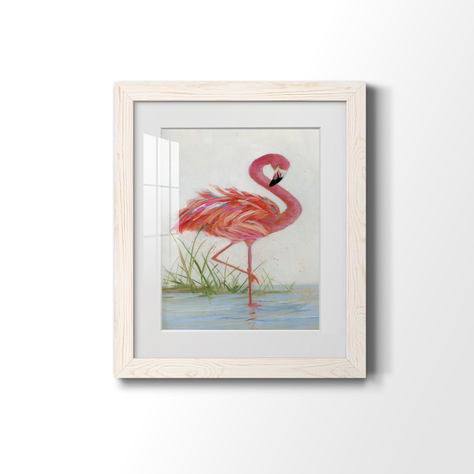 Flamingo I - Barnwood Framed Art Print