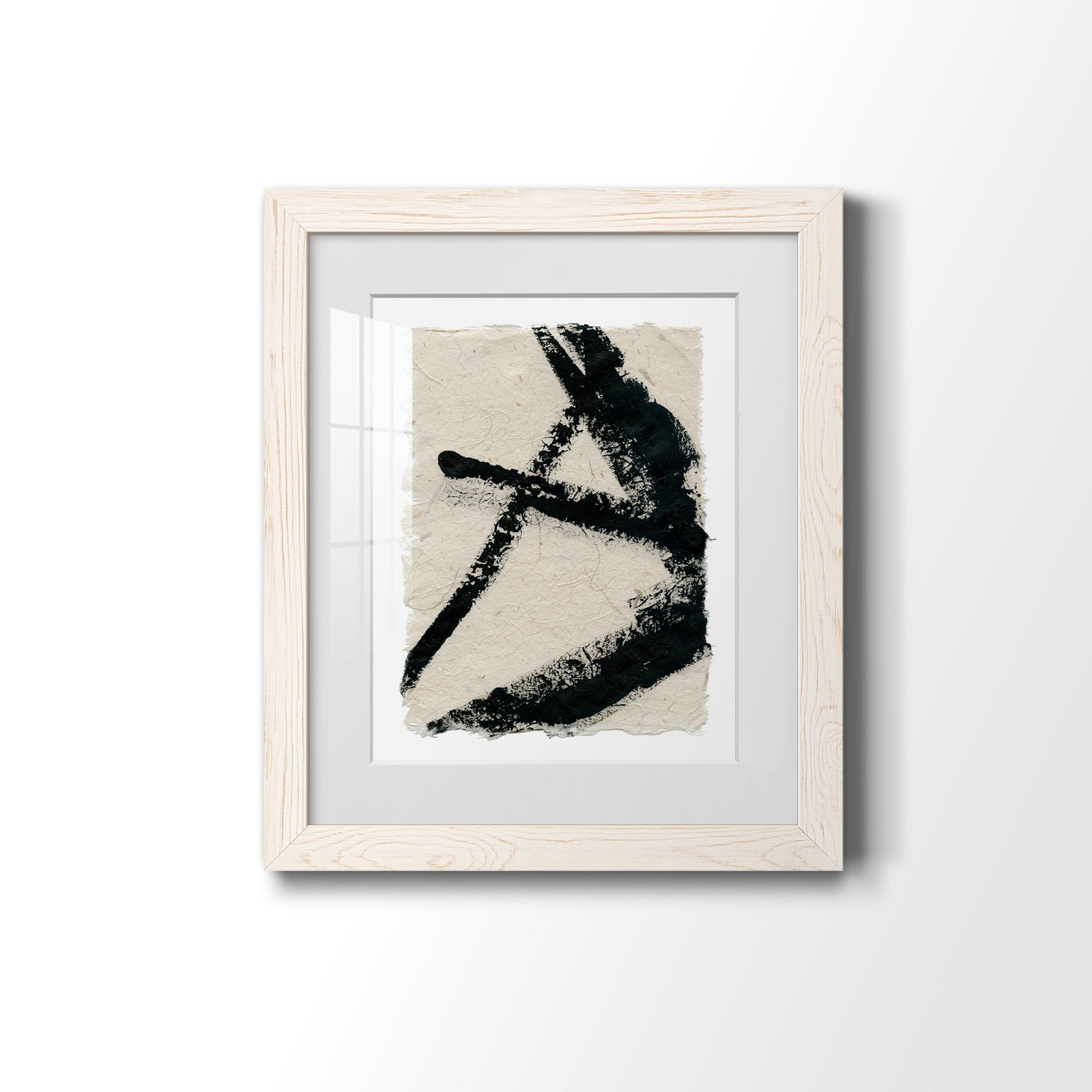 Lines Crossed I - Premium Framed Print - Distressed Barnwood Frame - Ready to Hang