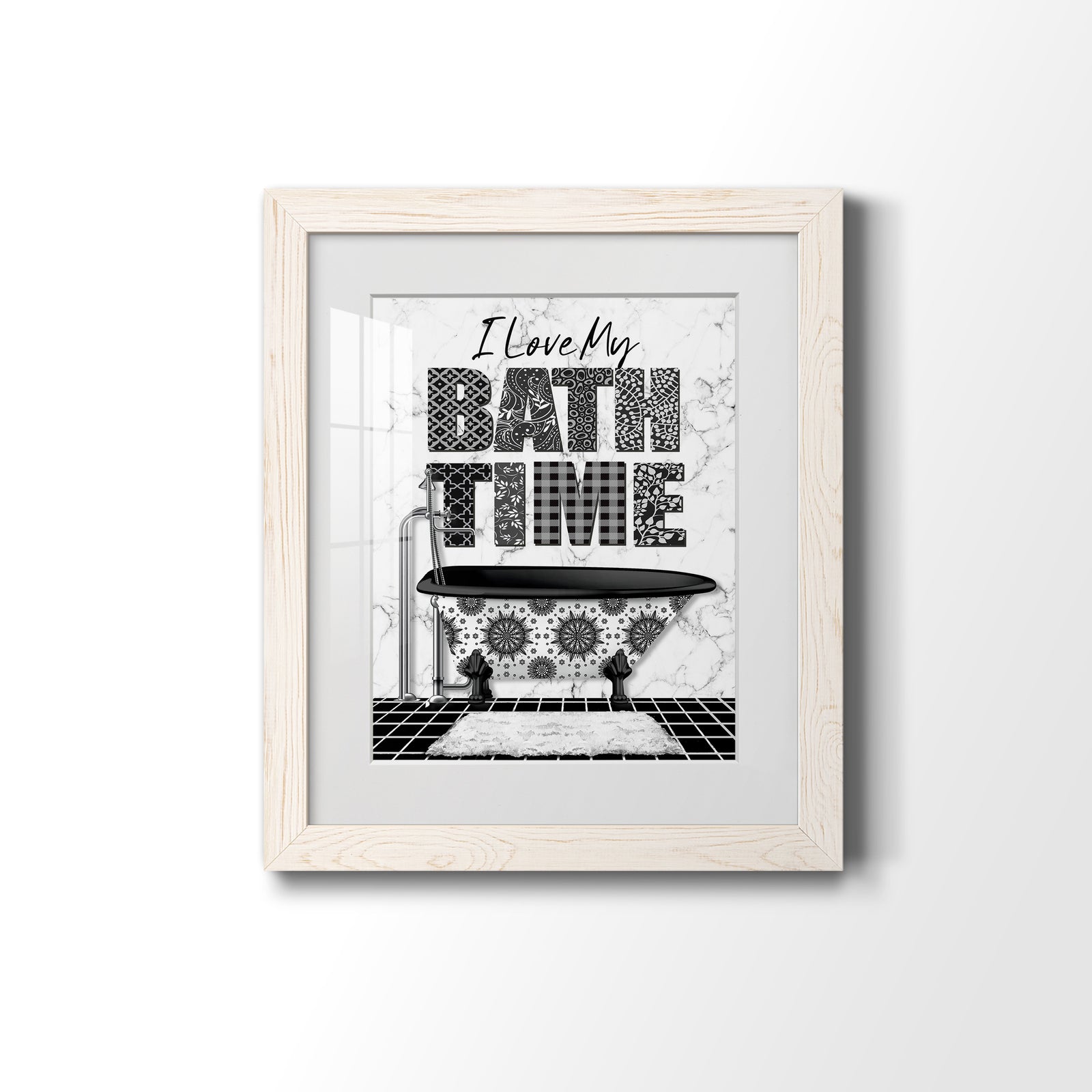 Bath Time - Barnwood Framed Art Print