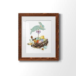 Bunny Hop - Barnwood Framed Art Print