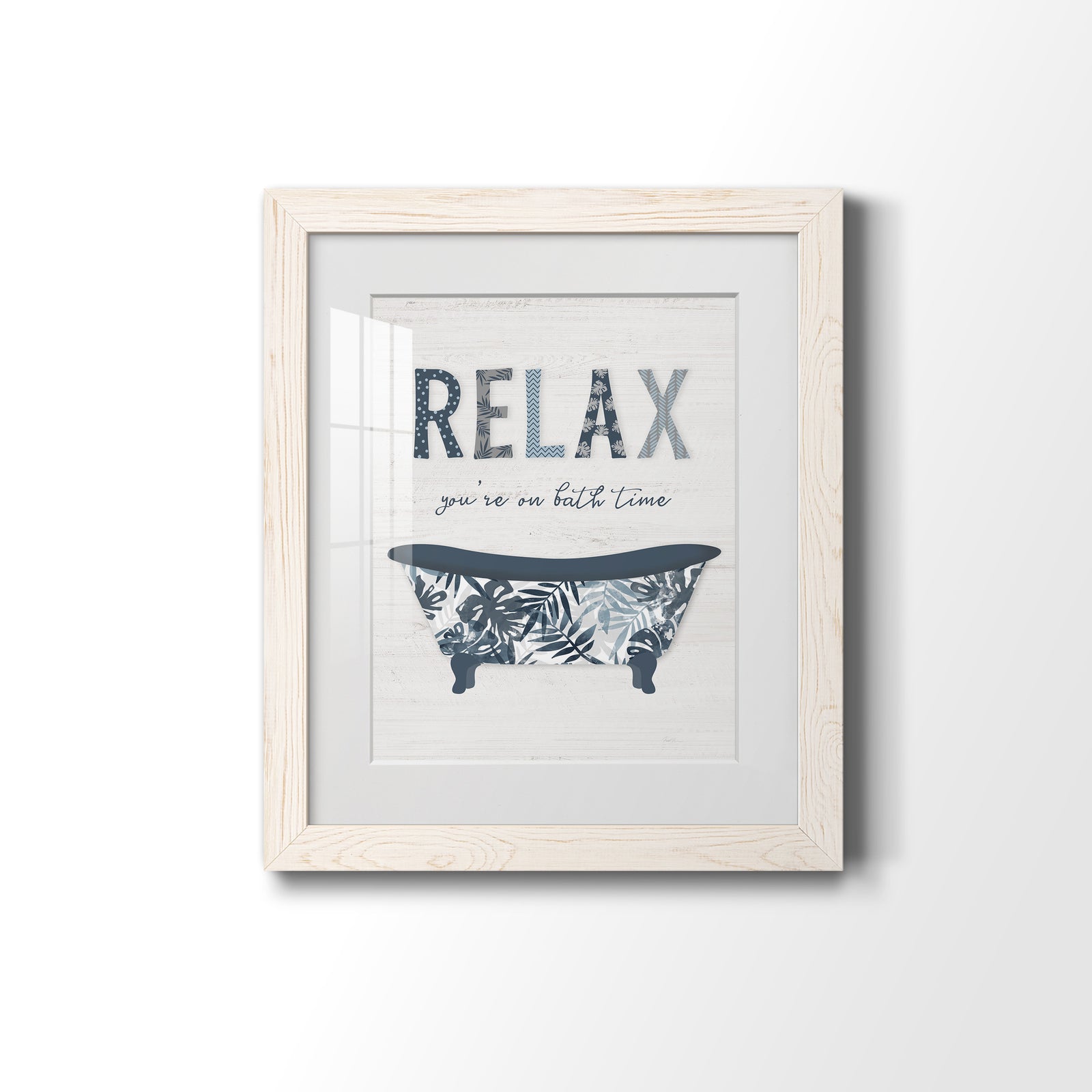 Palm Bath I - Barnwood Framed Art Print
