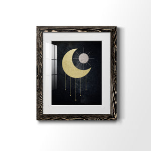 Jeweled Moon - Premium Framed Print - Distressed Barnwood Frame - Ready to Hang