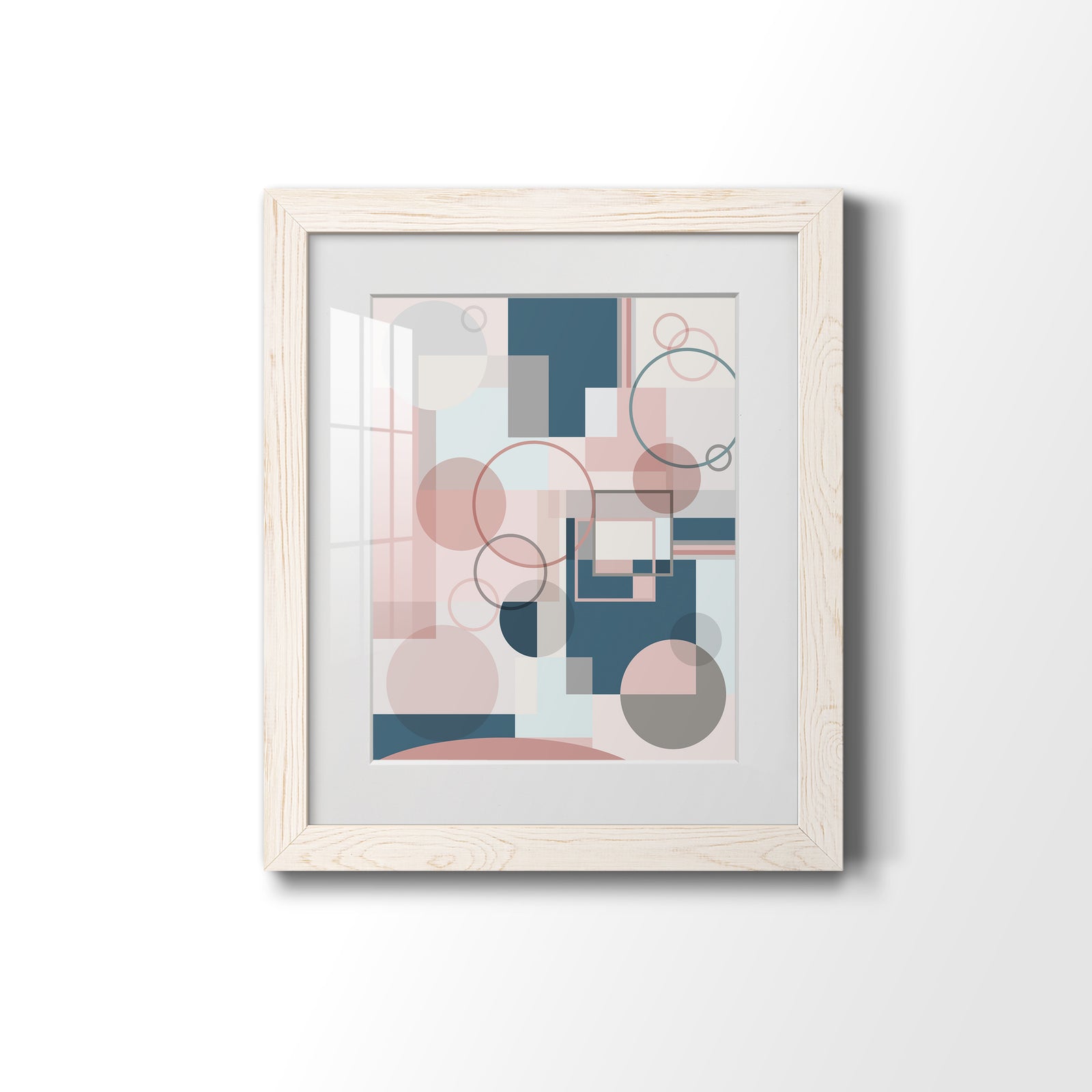 Modern Geo - Barnwood Framed Art Print