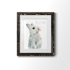 Forest Fur Baby Bunny - Premium Framed Print - Distressed Barnwood Frame - Ready to Hang