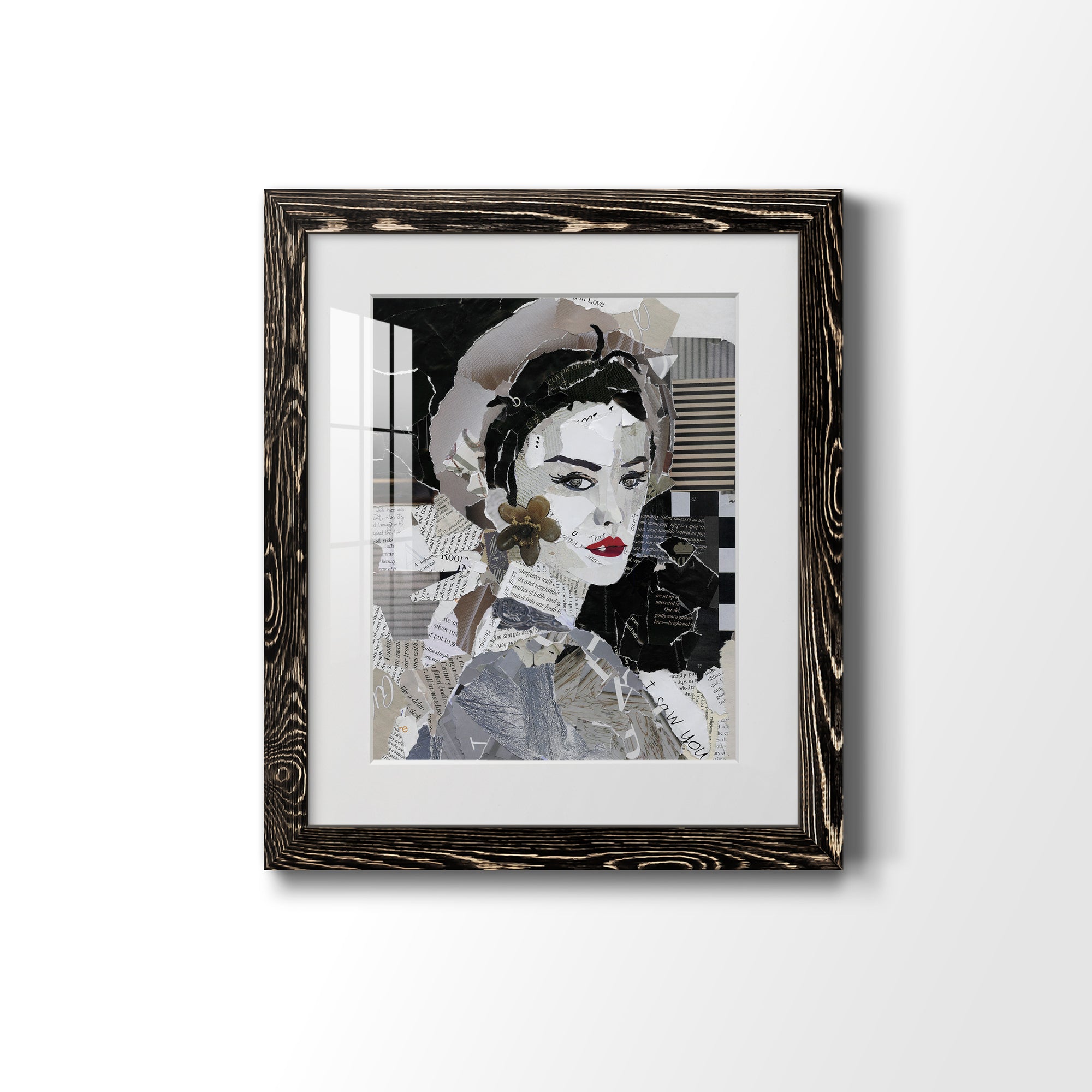 Runway Pause - Barnwood Framed Art Print