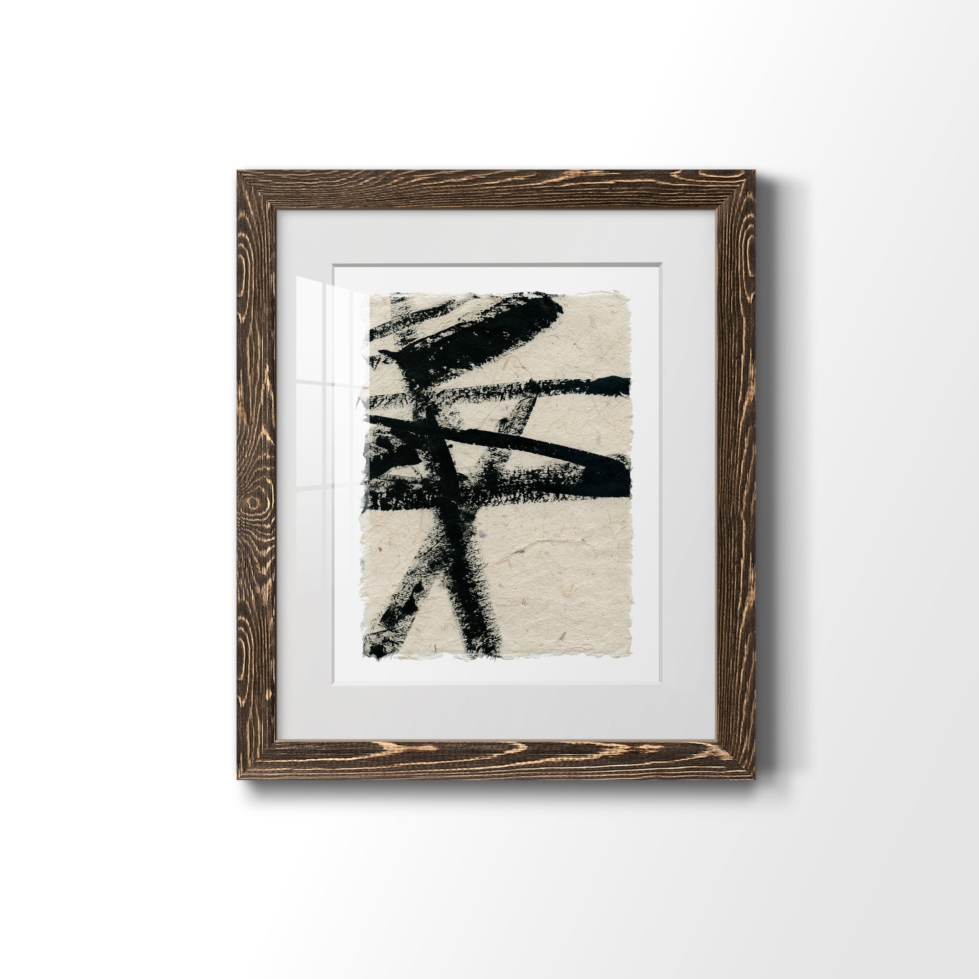 Lines Crossed III - Premium Framed Print - Distressed Barnwood Frame - Ready to Hang