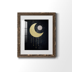 Jeweled Moon - Premium Framed Print - Distressed Barnwood Frame - Ready to Hang