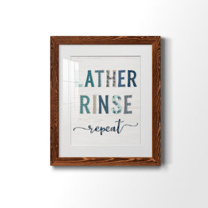 Lather Rinse Repeat - Barnwood Framed Art Print