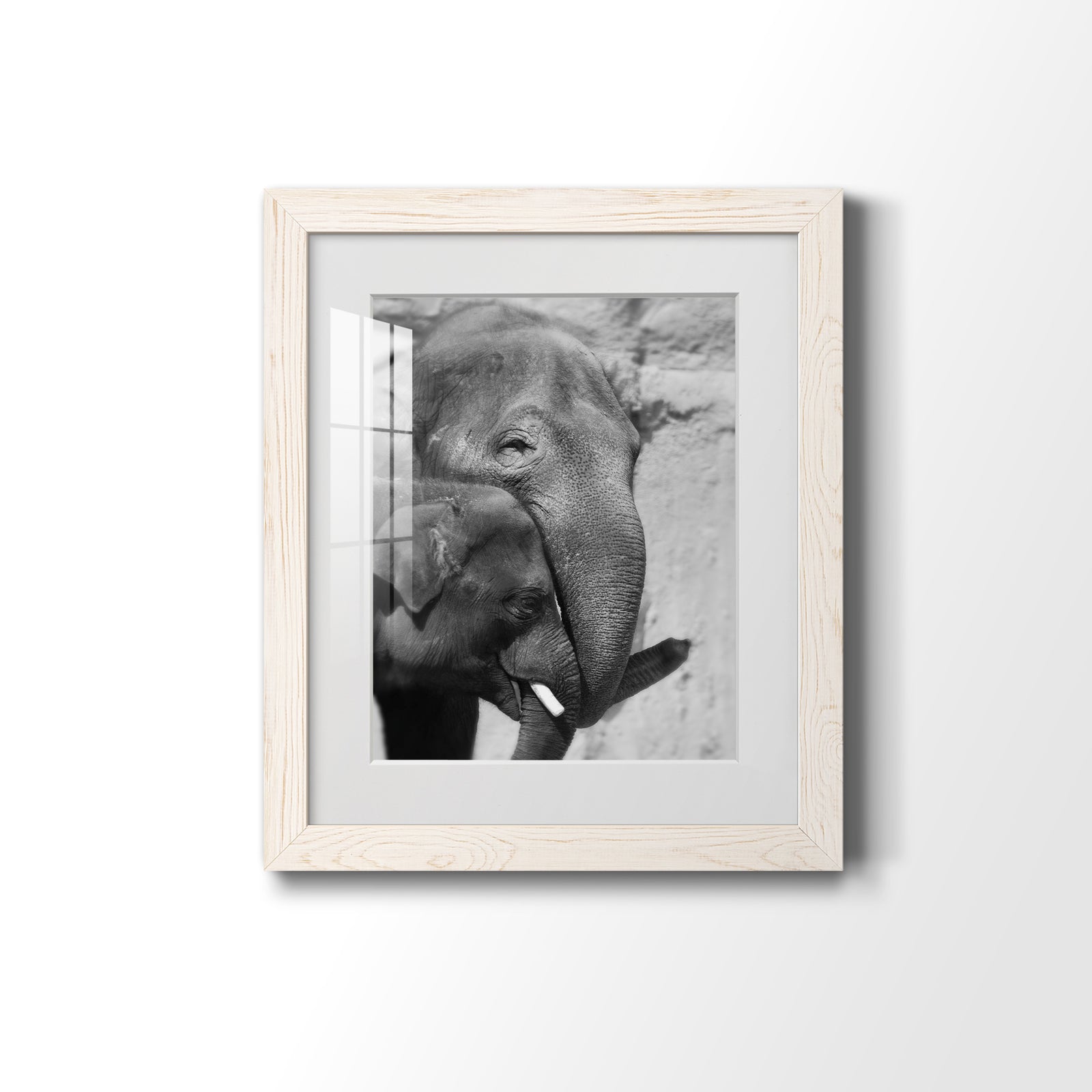 Tender Moment - Barnwood Framed Art Print