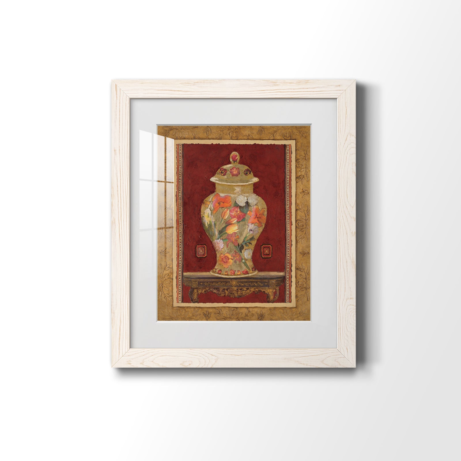 Romantic Urn II - Barnwood Framed Art Print