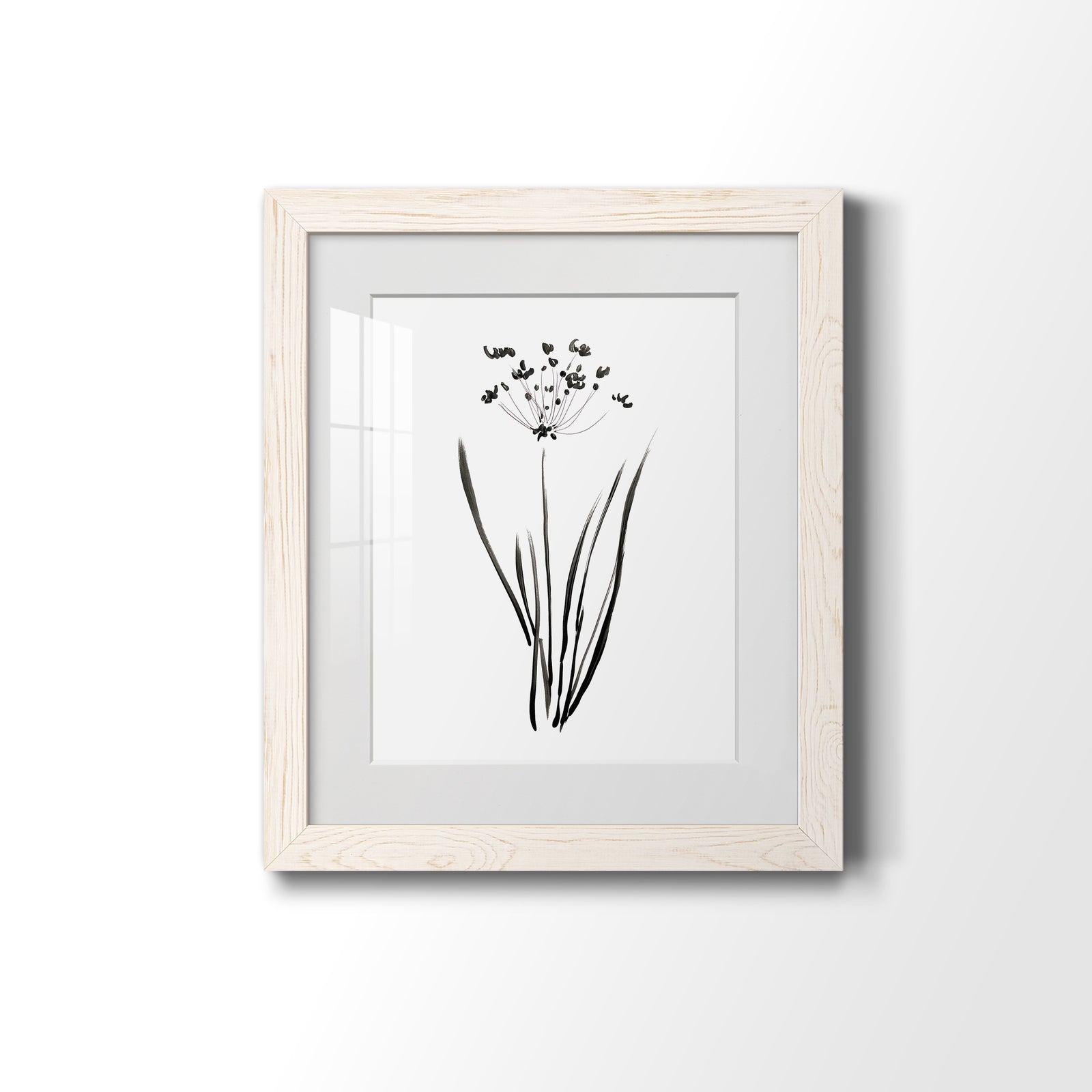 Inky Botanical II - Barnwood Framed Art Print