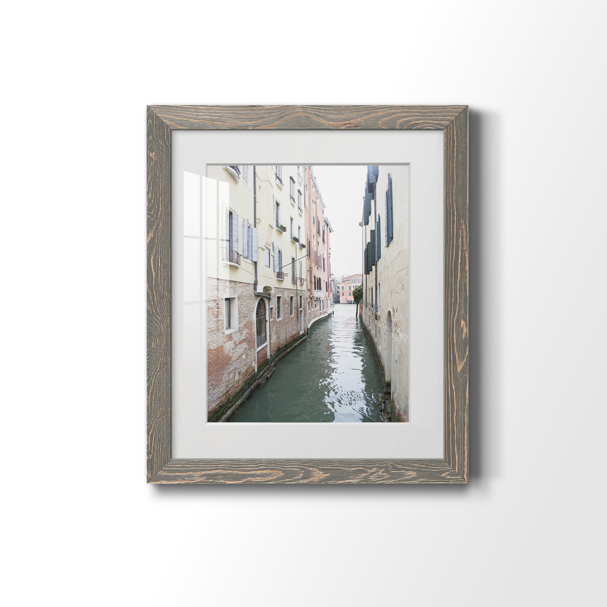 Venice Canal II - Premium Framed Print - Distressed Barnwood Frame - Ready to Hang