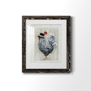 Sunday Best Rooster - Barnwood Framed Art Print