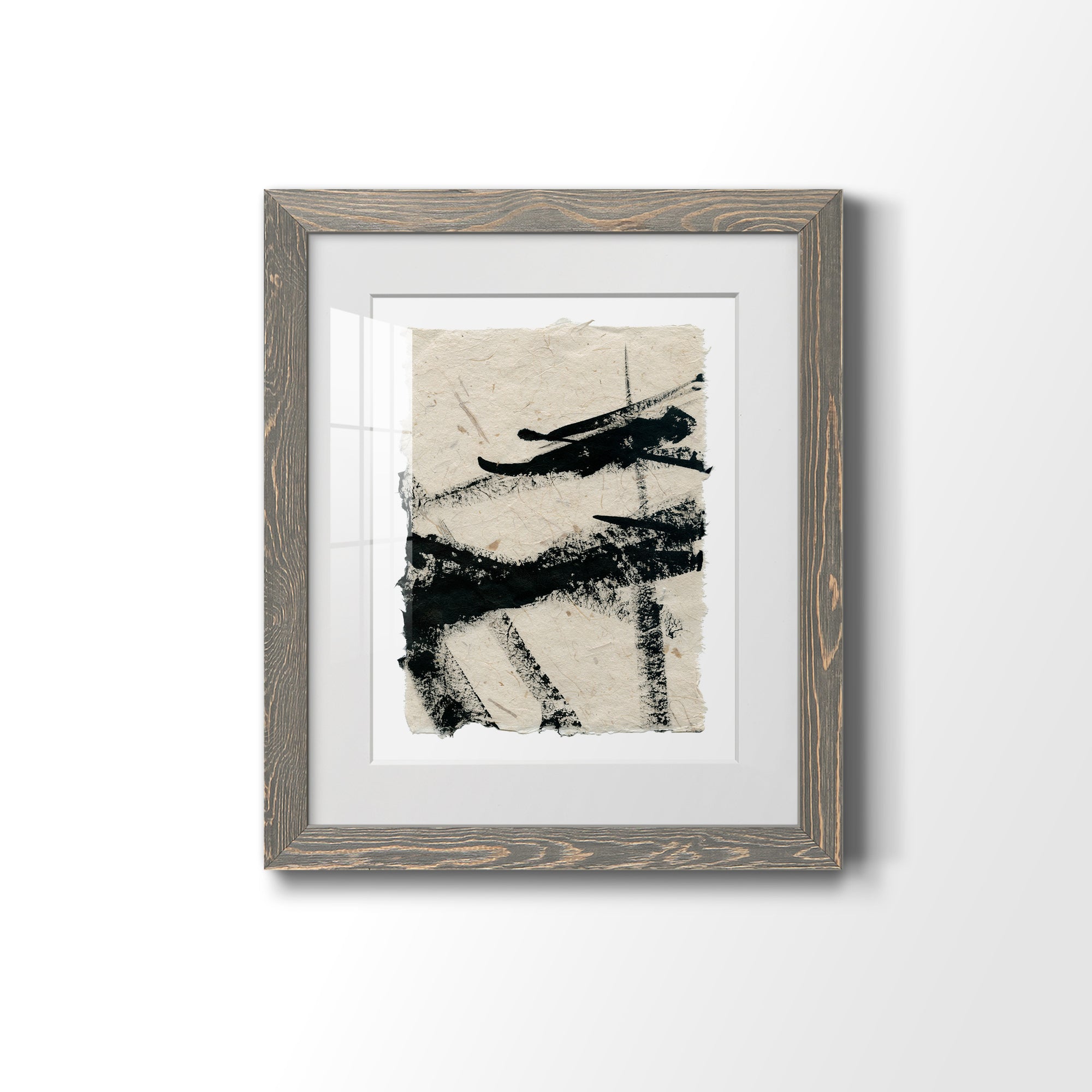 Lines Crossed II - Premium Framed Print - Distressed Barnwood Frame - Ready to Hang
