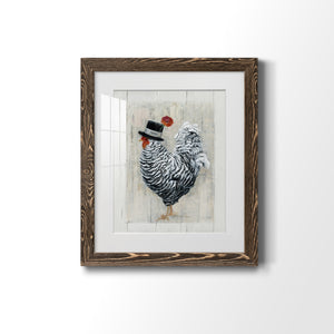 Sunday Best Rooster - Barnwood Framed Art Print