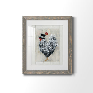 Sunday Best Rooster - Barnwood Framed Art Print