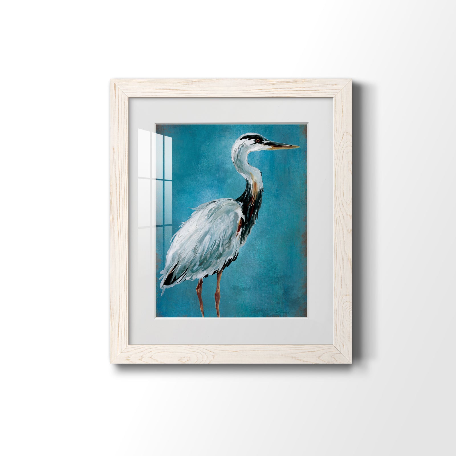 Great Blue Heron I - Barnwood Framed Art Print